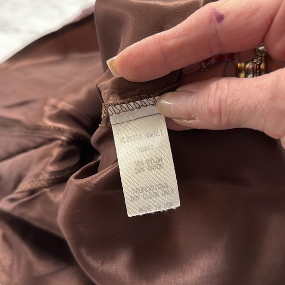 Alberto Makali Mauve Lace Peplum Hemline Size 8 - Picture 4 of 8